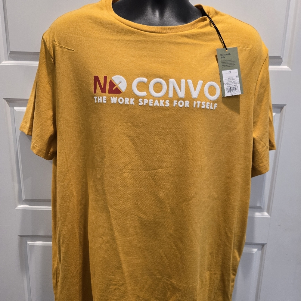 NO CONVO, XL, YELLOW T-SHIRT
